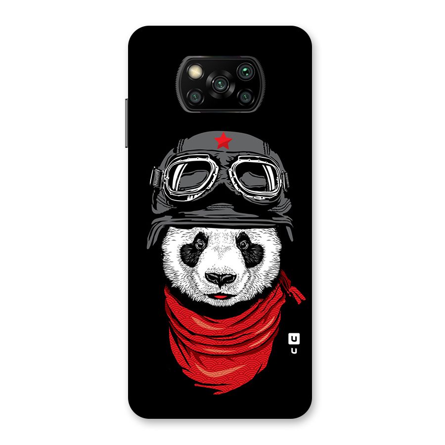 Cool Panda Soldier Art Back Case for Poco X3