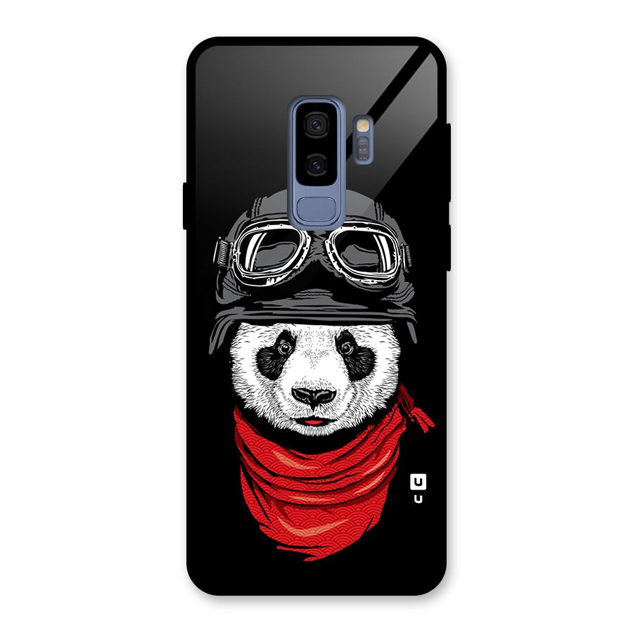 Cool Panda Soldier Art Glass Back Case for Galaxy S9 Plus