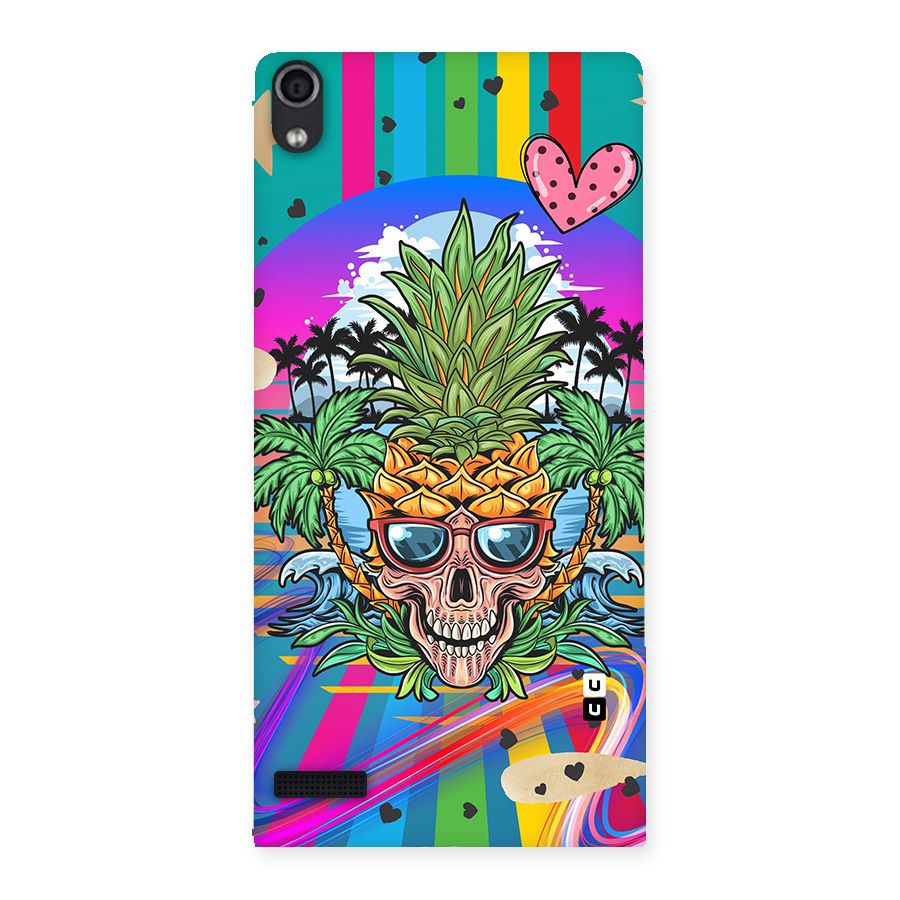 Cool Pineapple Skull Back Case for Ascend P6