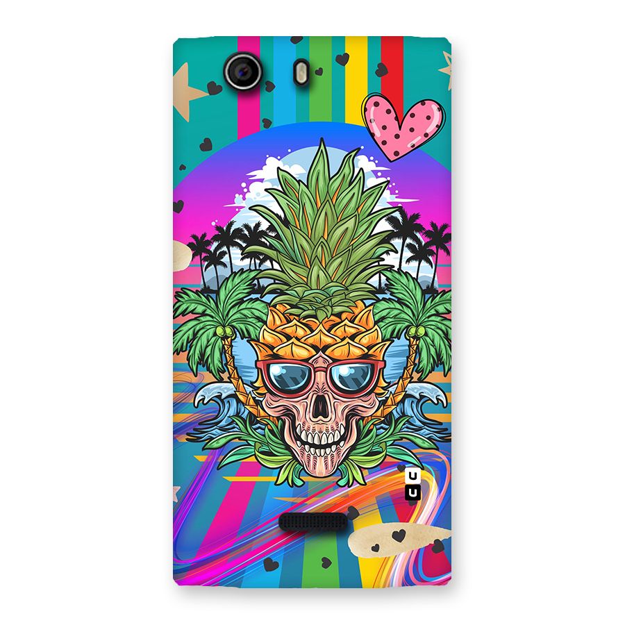 Cool Pineapple Skull Back Case for Canvas Nitro 2 E311