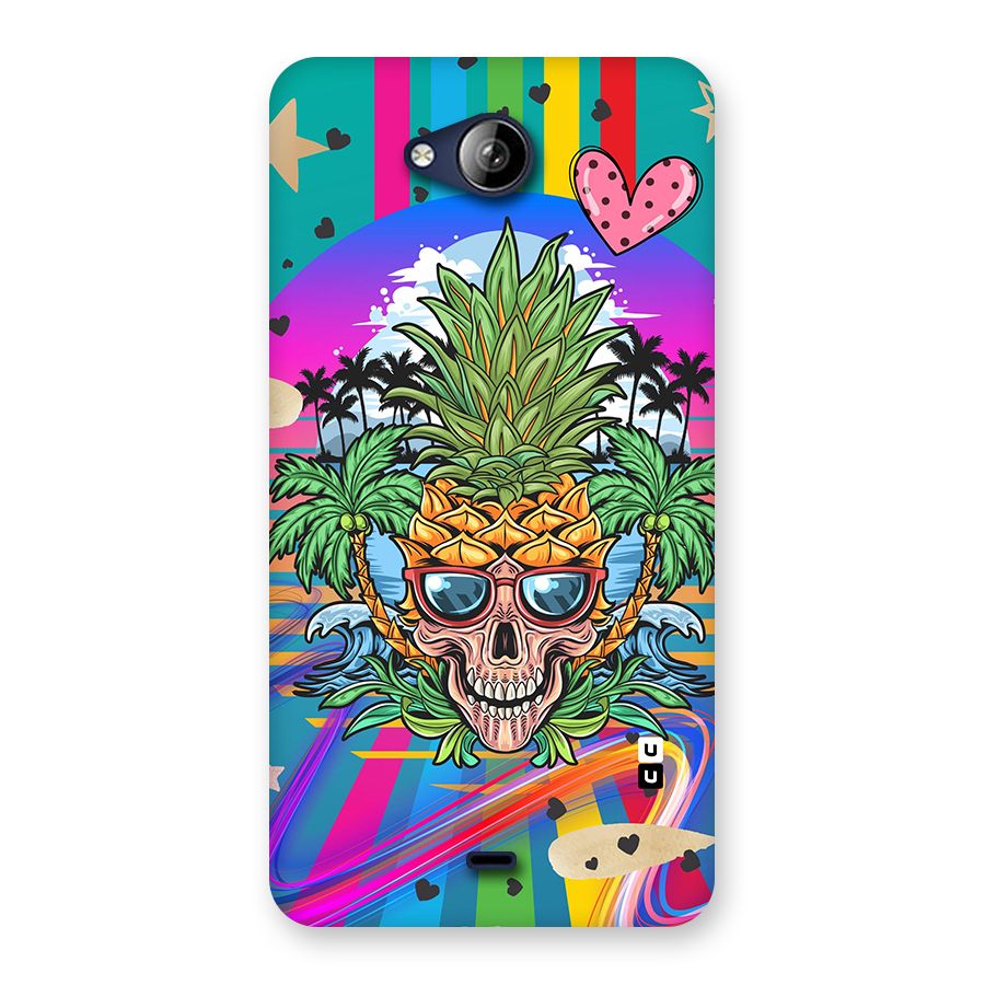 Cool Pineapple Skull Back Case for Canvas Play Q355