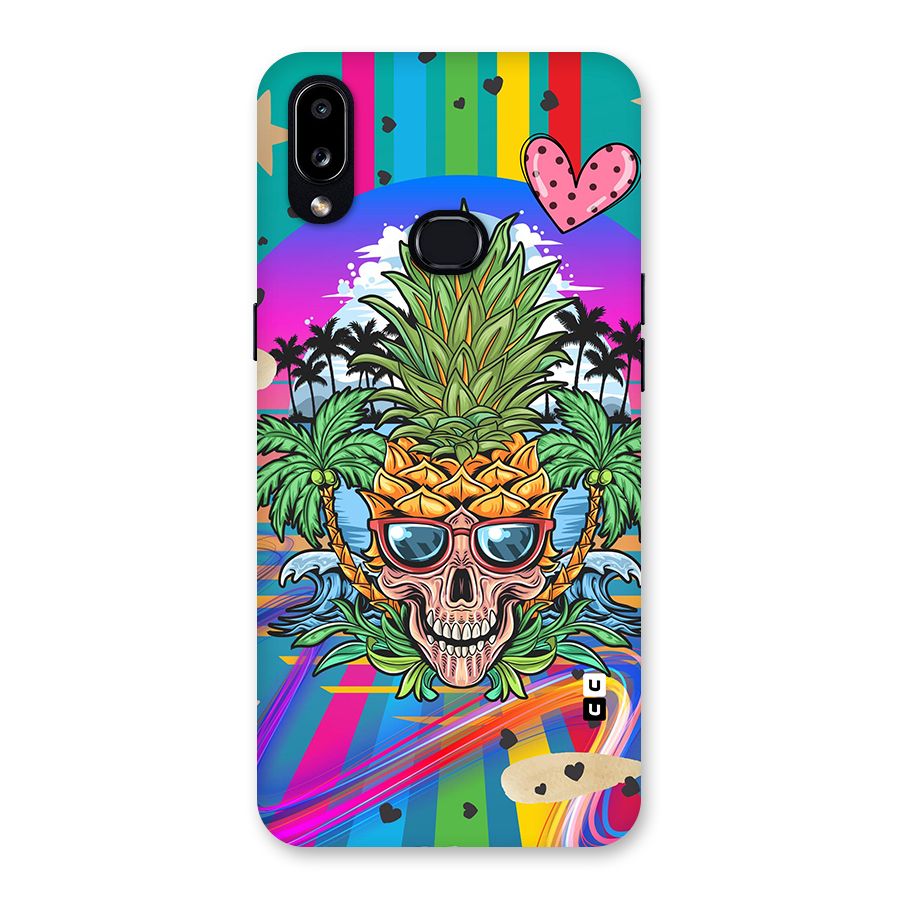 Cool Pineapple Skull Back Case for Galaxy A10s
