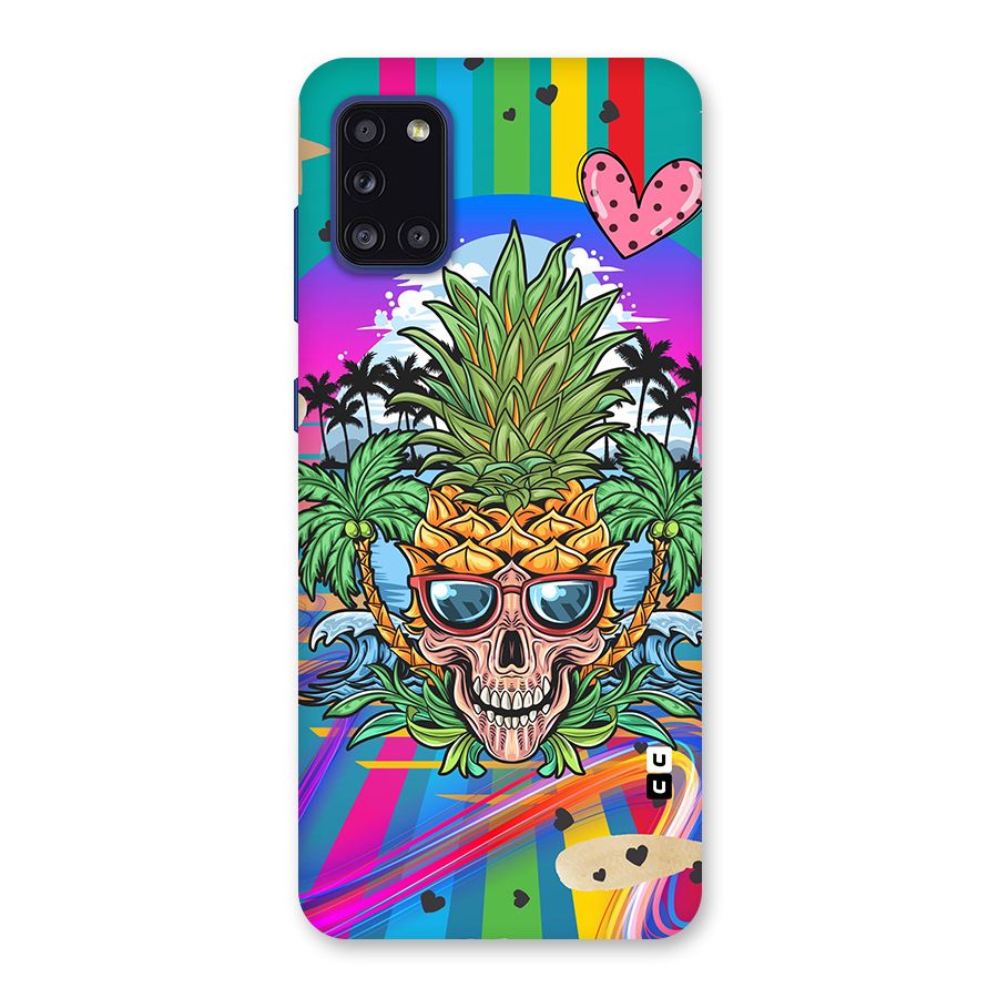 Cool Pineapple Skull Back Case for Galaxy A31