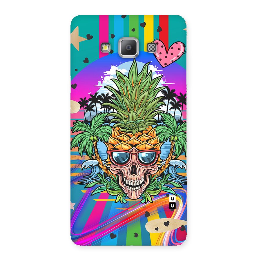 Cool Pineapple Skull Back Case for Galaxy A7