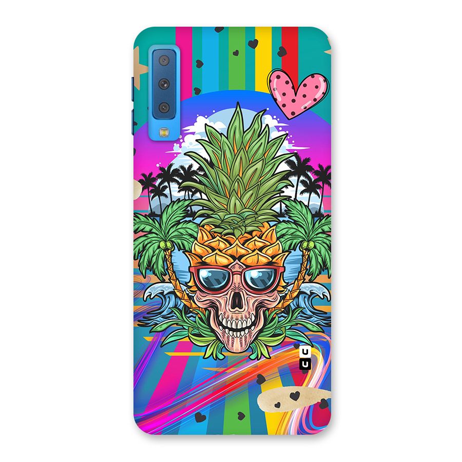 Cool Pineapple Skull Back Case for Galaxy A7 (2018)