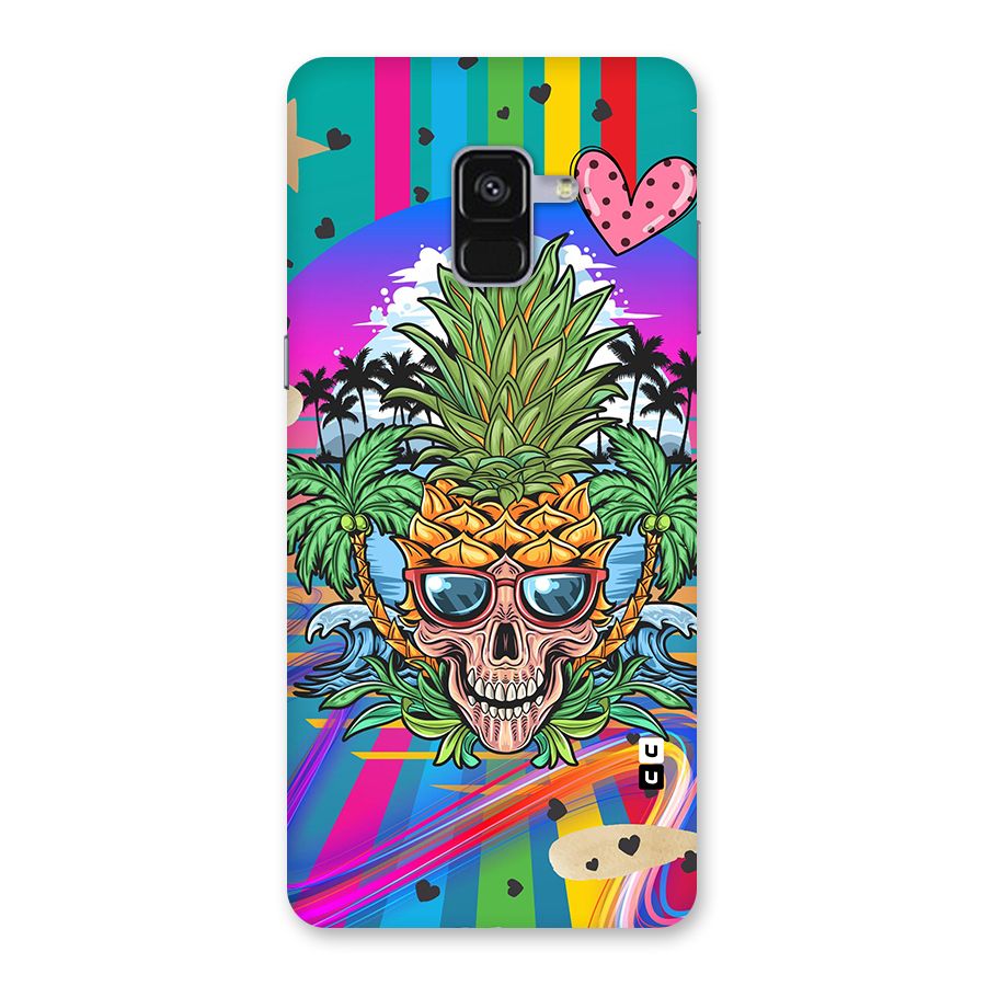 Cool Pineapple Skull Back Case for Galaxy A8 Plus