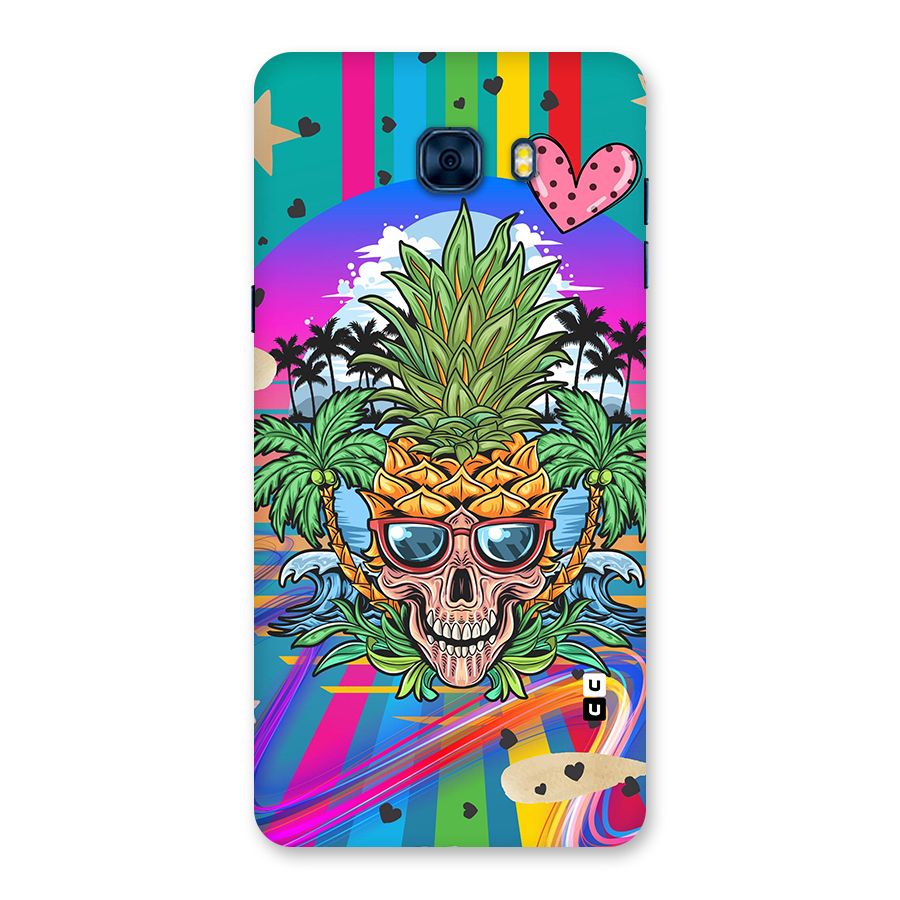 Cool Pineapple Skull Back Case for Galaxy C7 Pro