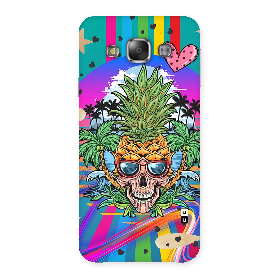 Cool Pineapple Skull Back Case for Galaxy E7