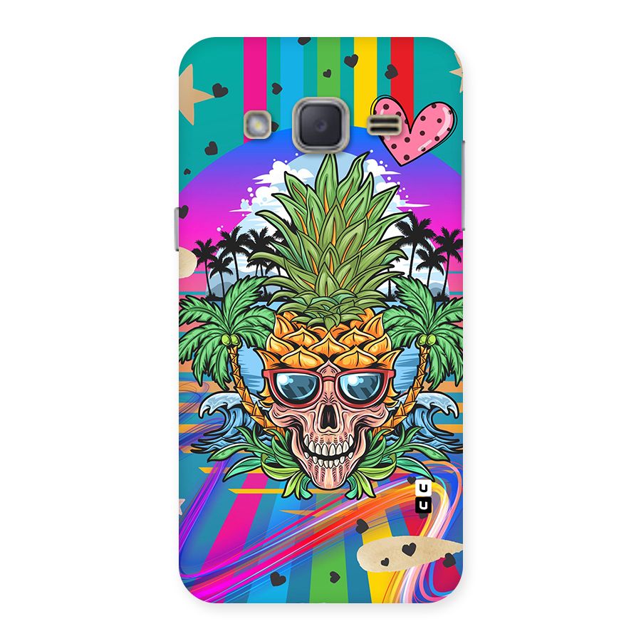 Cool Pineapple Skull Back Case for Galaxy J2