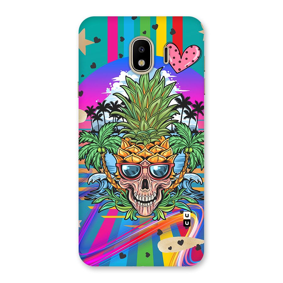Cool Pineapple Skull Back Case for Galaxy J4
