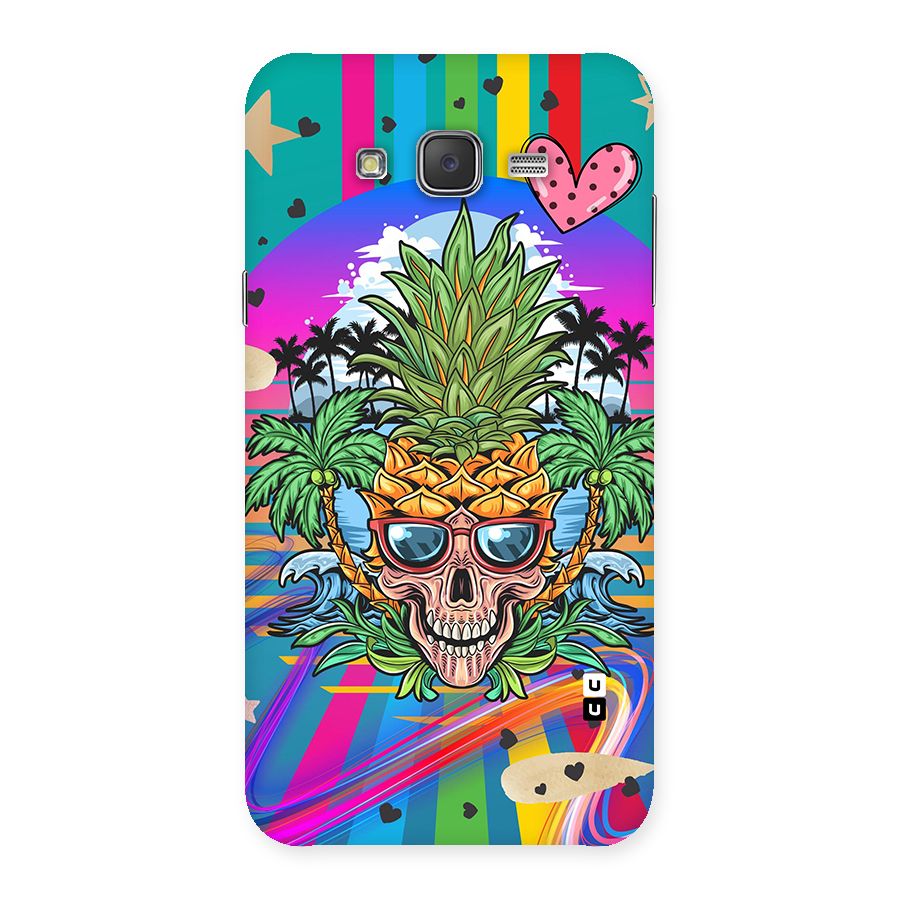 Cool Pineapple Skull Back Case for Galaxy J7