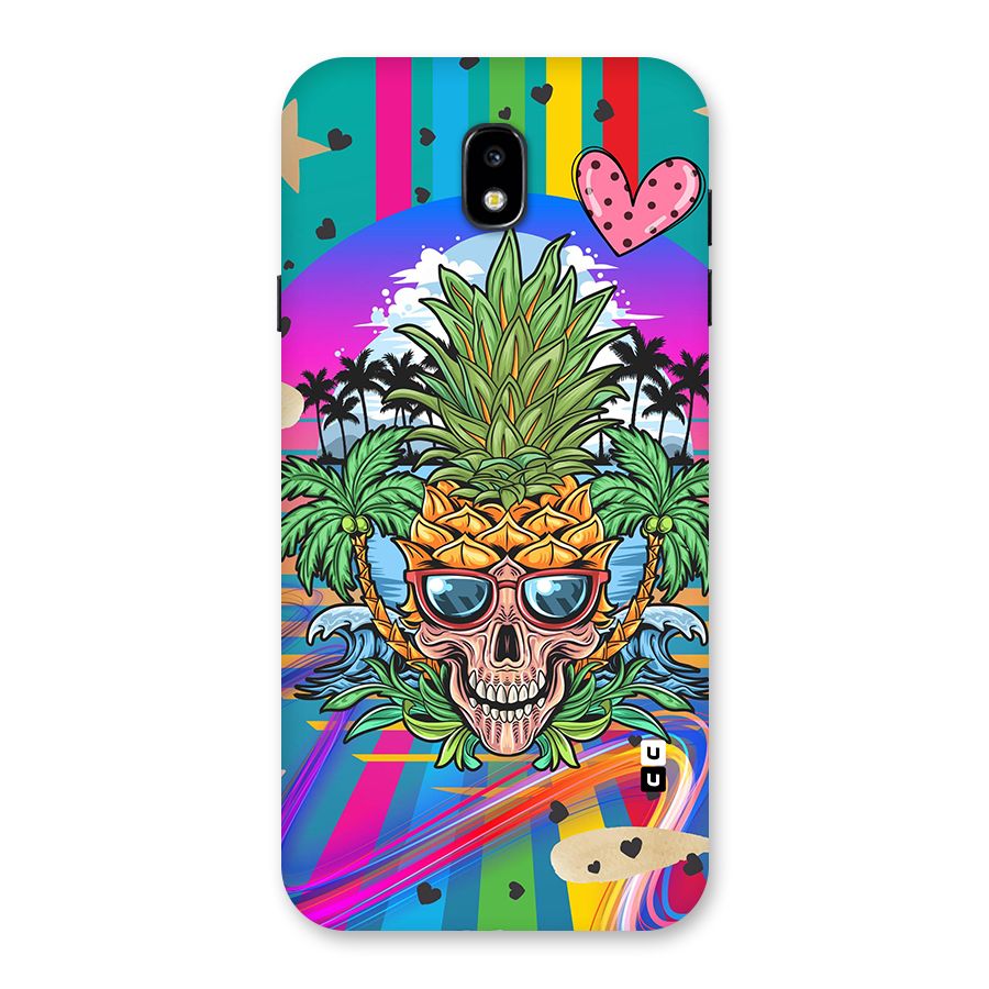 Cool Pineapple Skull Back Case for Galaxy J7 Pro
