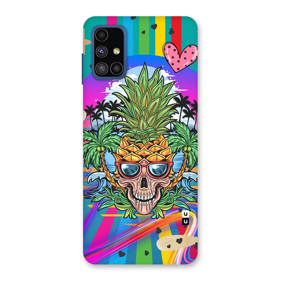 Cool Pineapple Skull Back Case for Galaxy M51