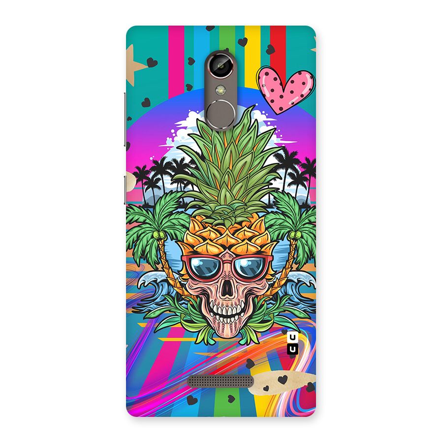 Cool Pineapple Skull Back Case for Gionee S6s