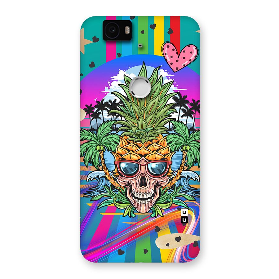 Cool Pineapple Skull Back Case for Google Nexus-6P