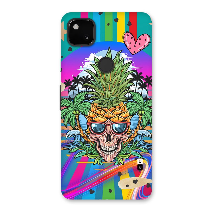 Cool Pineapple Skull Back Case for Google Pixel 4a