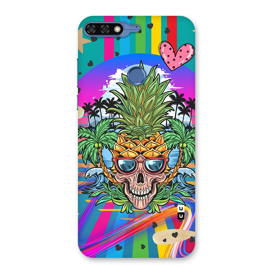 Cool Pineapple Skull Back Case for Honor 7C