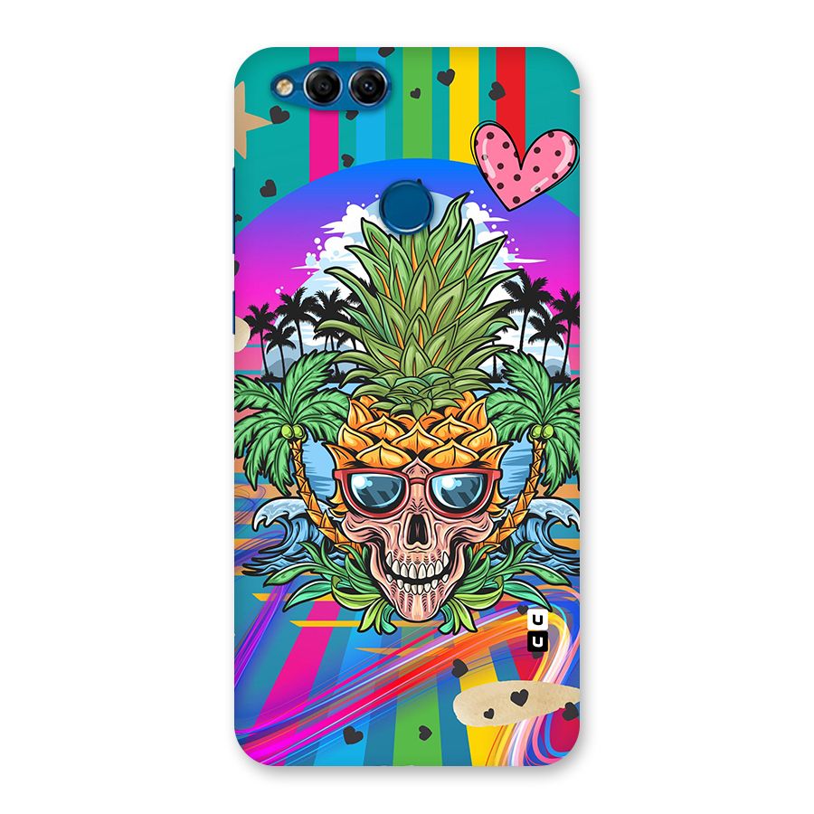Cool Pineapple Skull Back Case for Honor 7X