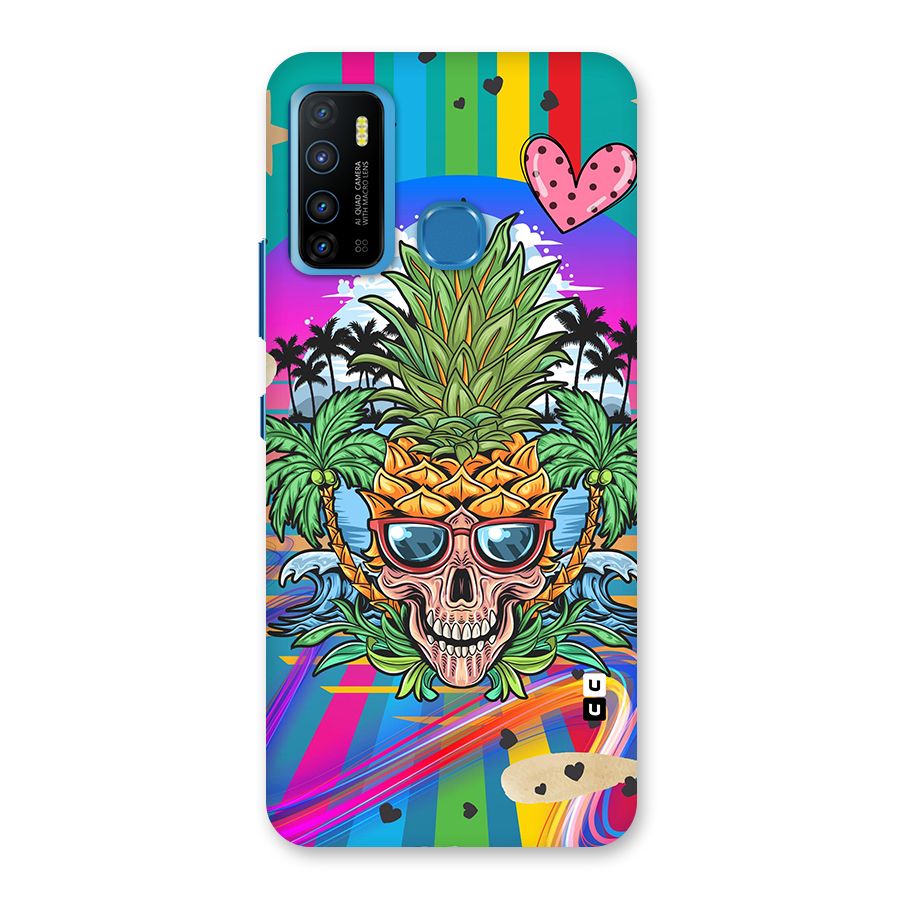 Cool Pineapple Skull Back Case for Infinix Hot 9