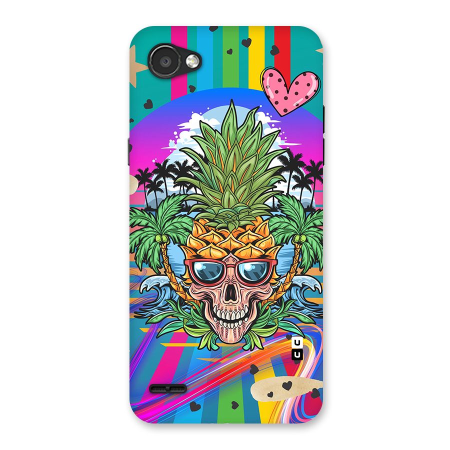 Cool Pineapple Skull Back Case for LG Q6