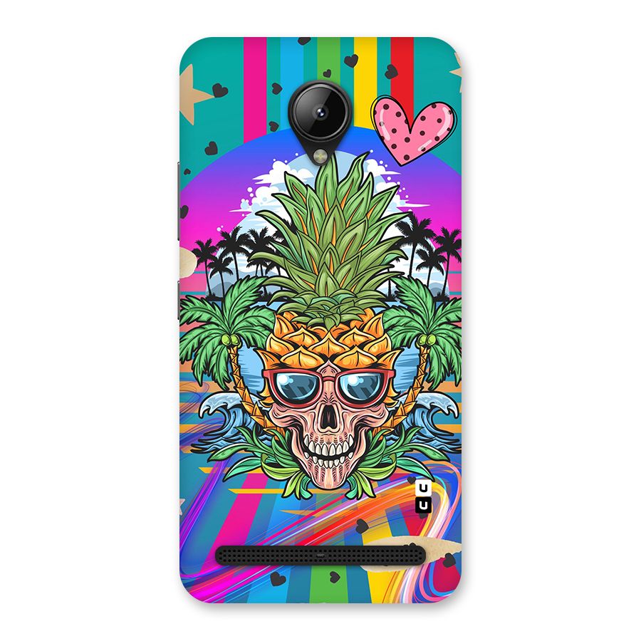 Cool Pineapple Skull Back Case for Lenovo C2