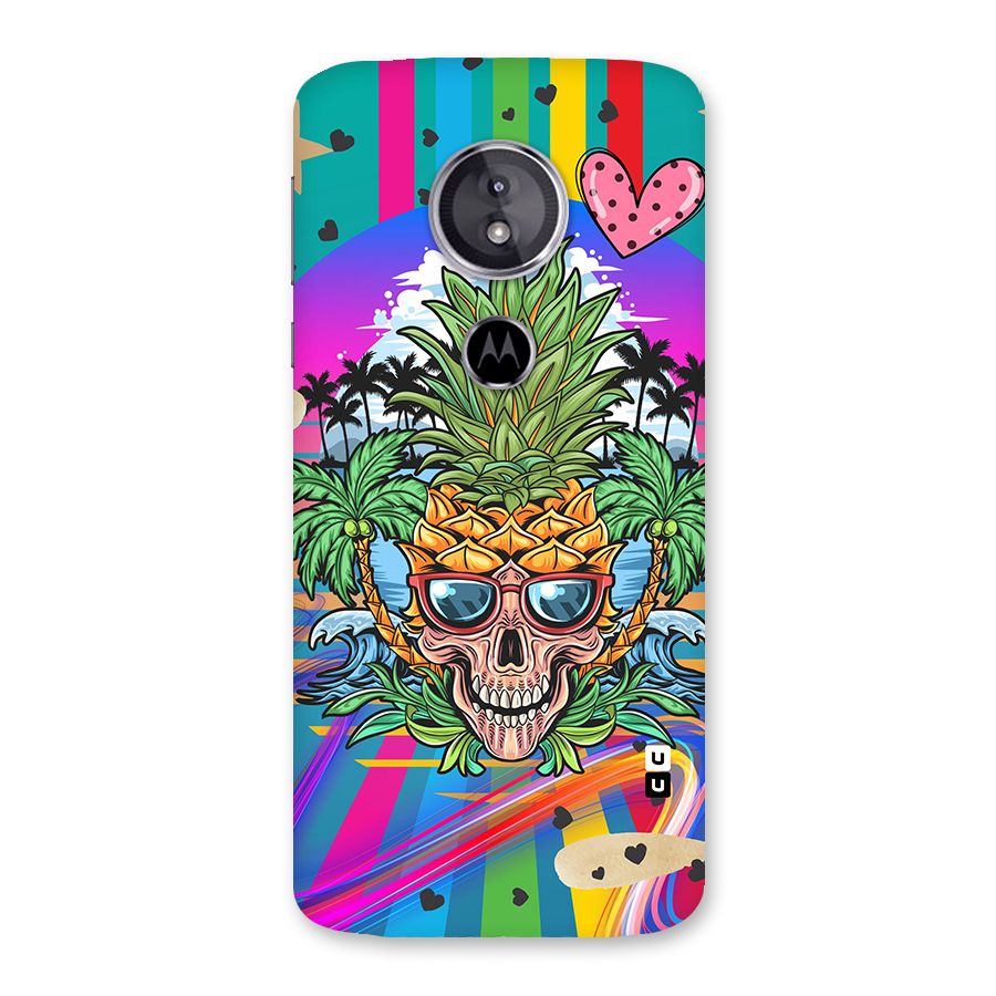 Cool Pineapple Skull Back Case for Moto E5