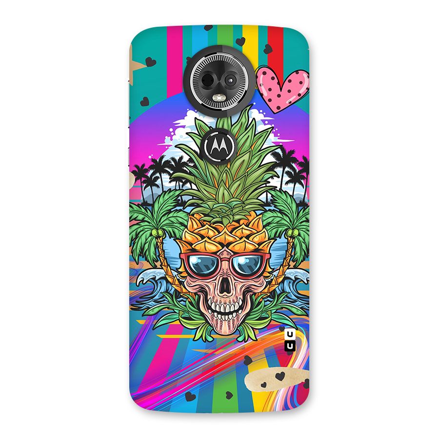 Cool Pineapple Skull Back Case for Moto E5 Plus