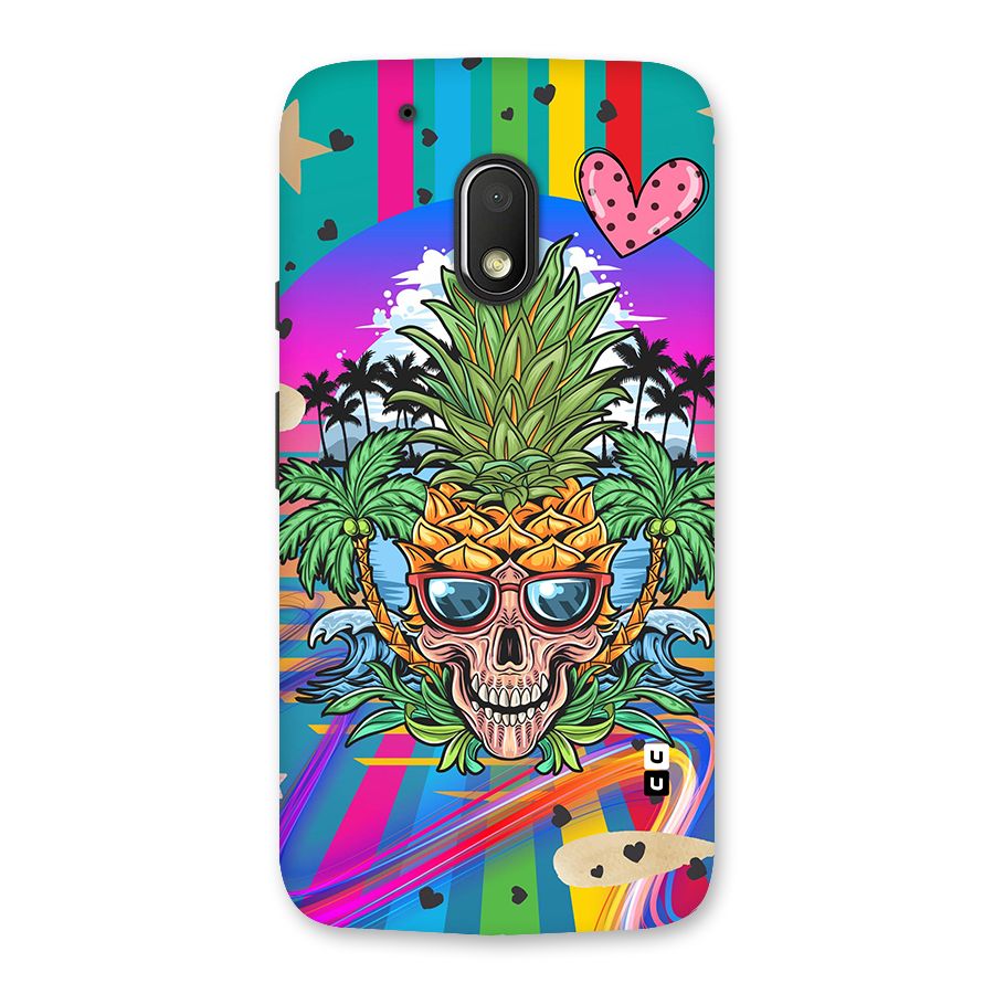 Cool Pineapple Skull Back Case for Moto G4 Play