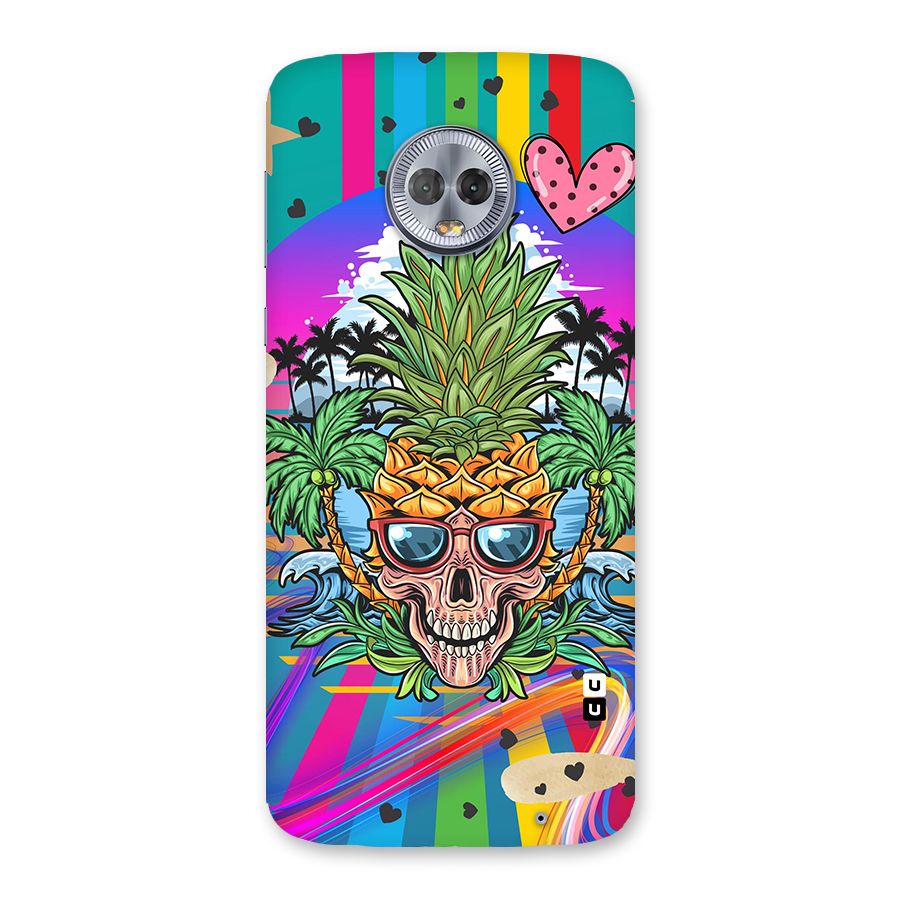 Cool Pineapple Skull Back Case for Moto G6 Plus