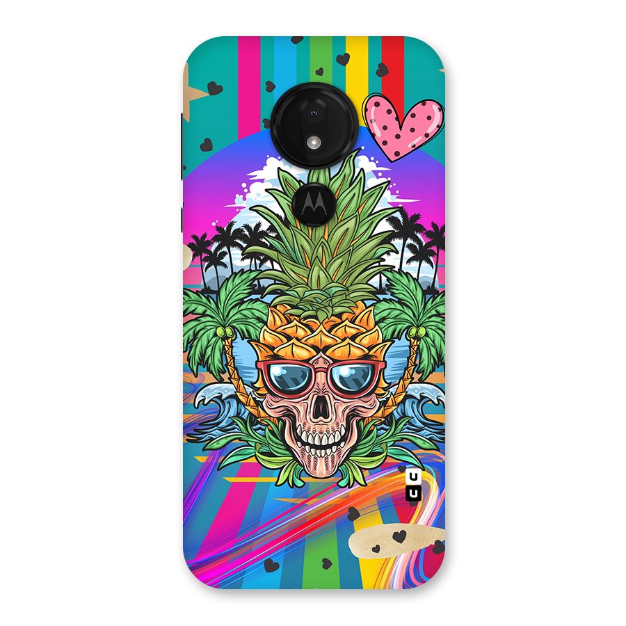 Cool Pineapple Skull Back Case for Moto G7 Power