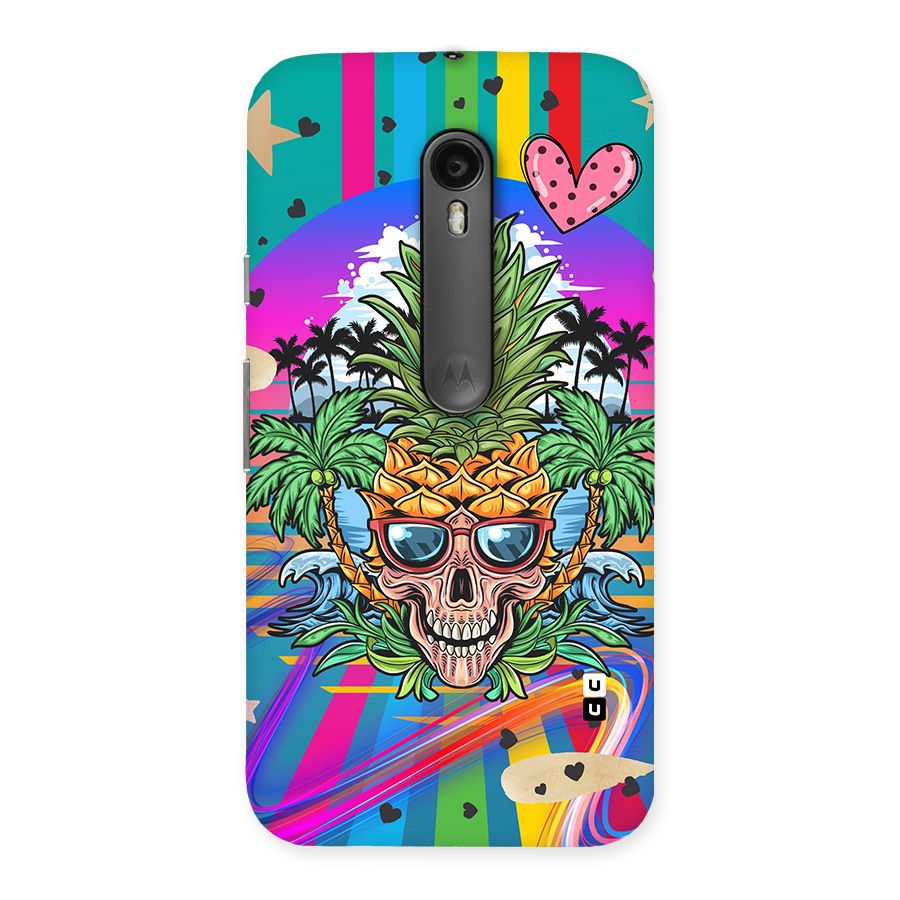 Cool Pineapple Skull Back Case for Moto G Turbo
