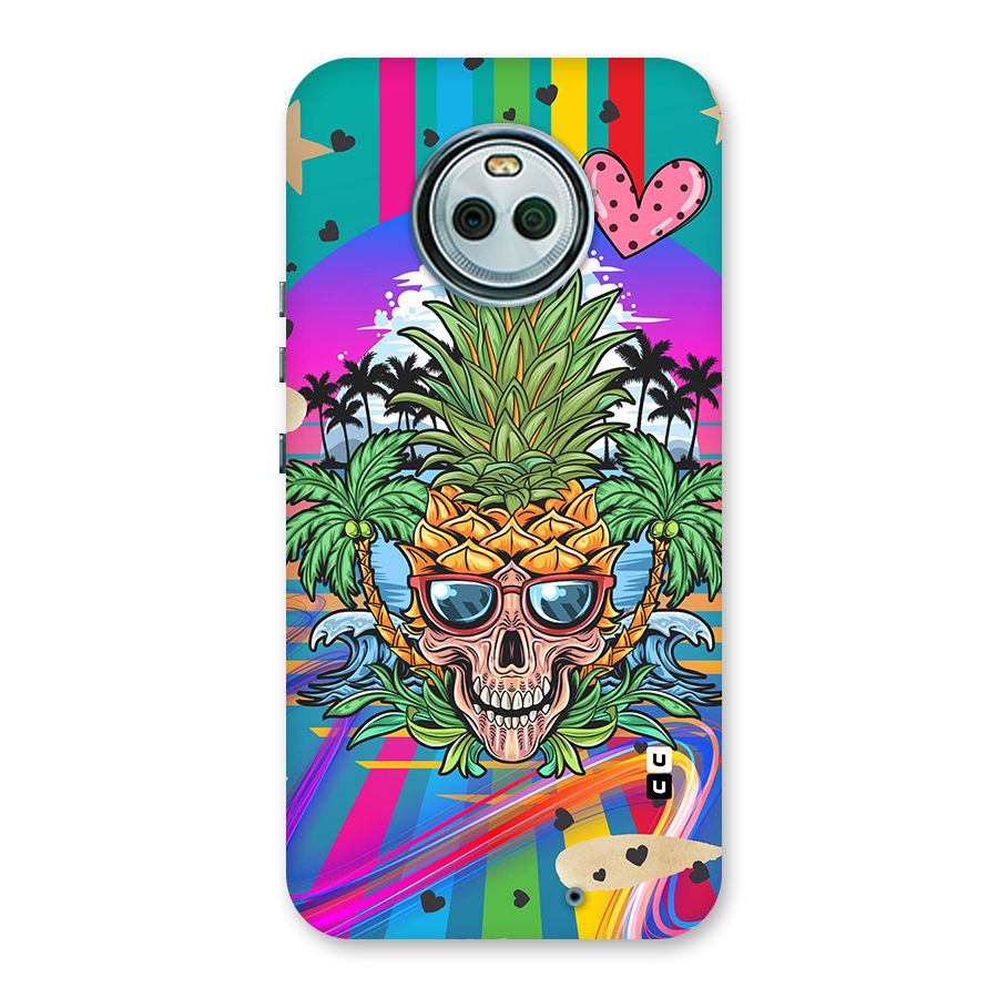 Cool Pineapple Skull Back Case for Moto X4