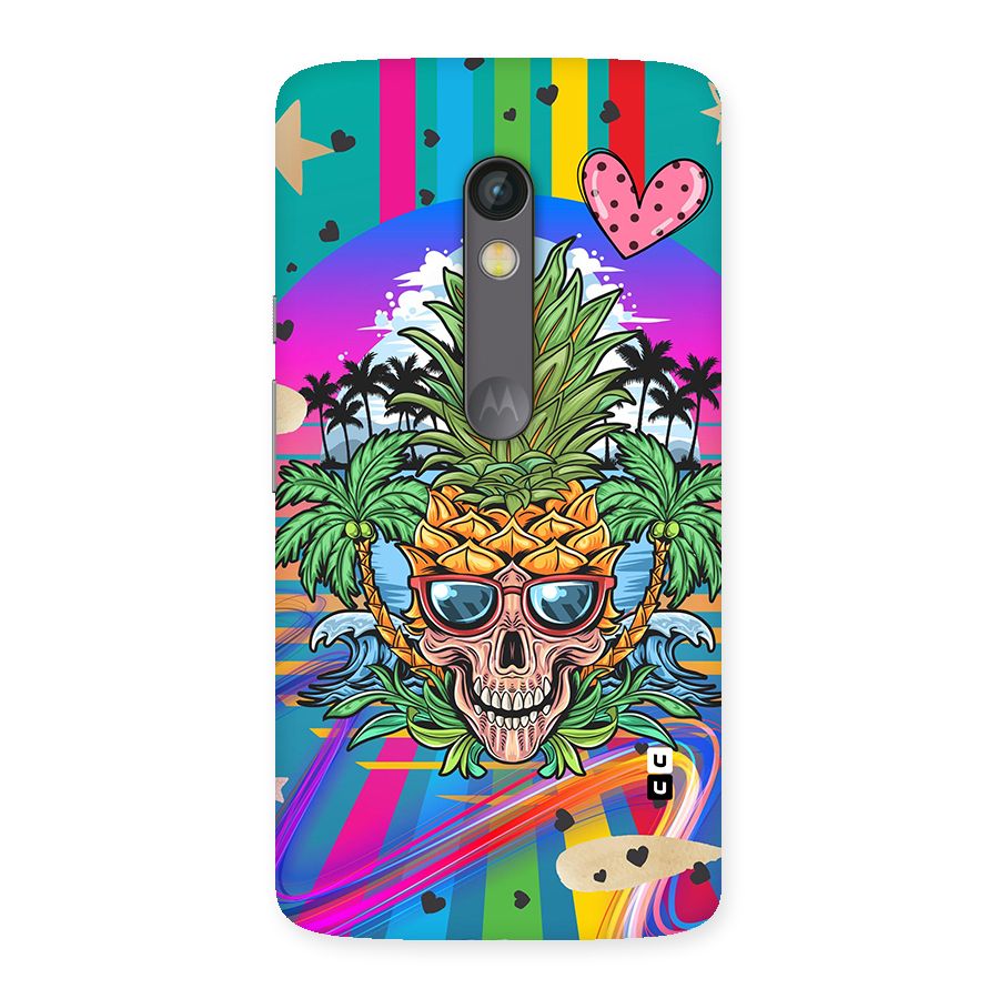 Cool Pineapple Skull Back Case for Moto X Play