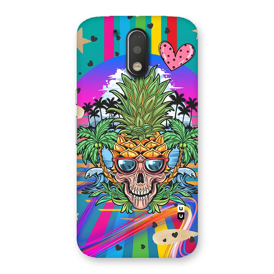 Cool Pineapple Skull Back Case for Motorola Moto G4 Plus