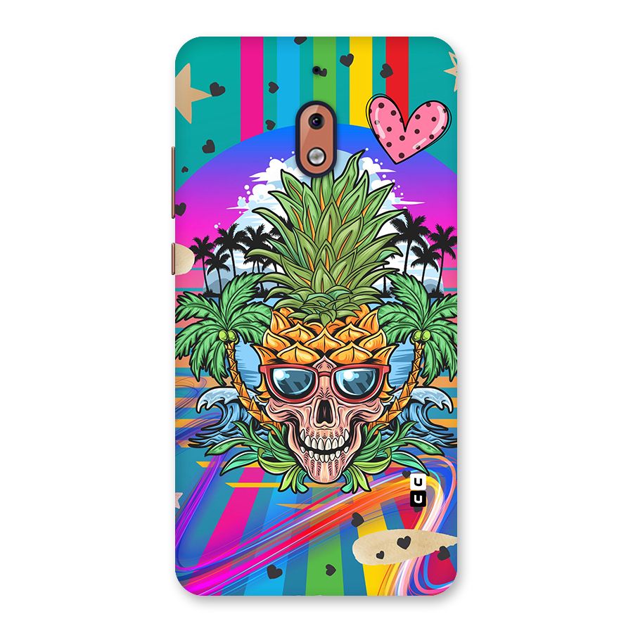 Cool Pineapple Skull Back Case for Nokia 2.1