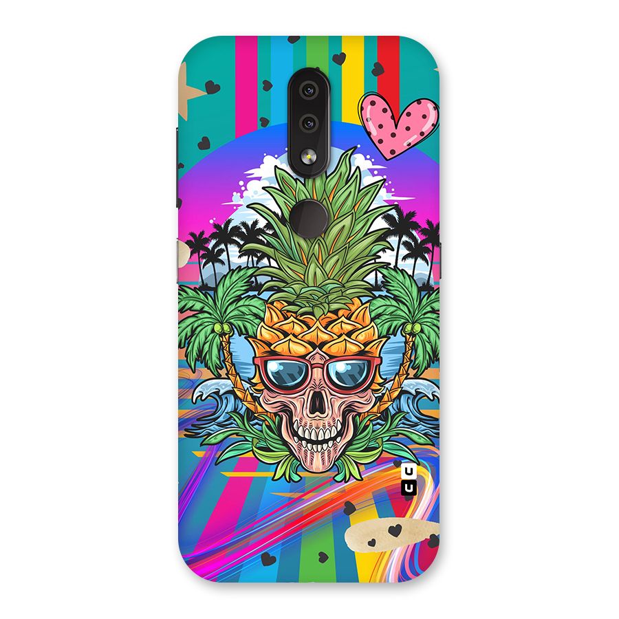 Cool Pineapple Skull Back Case for Nokia 4.2