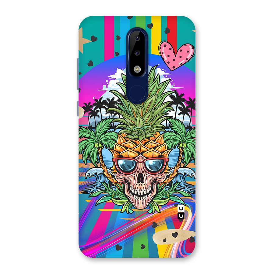 Cool Pineapple Skull Back Case for Nokia 5.1 Plus