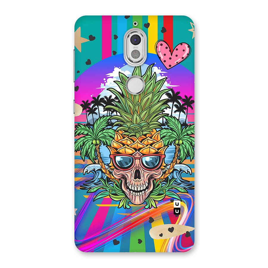 Cool Pineapple Skull Back Case for Nokia 7