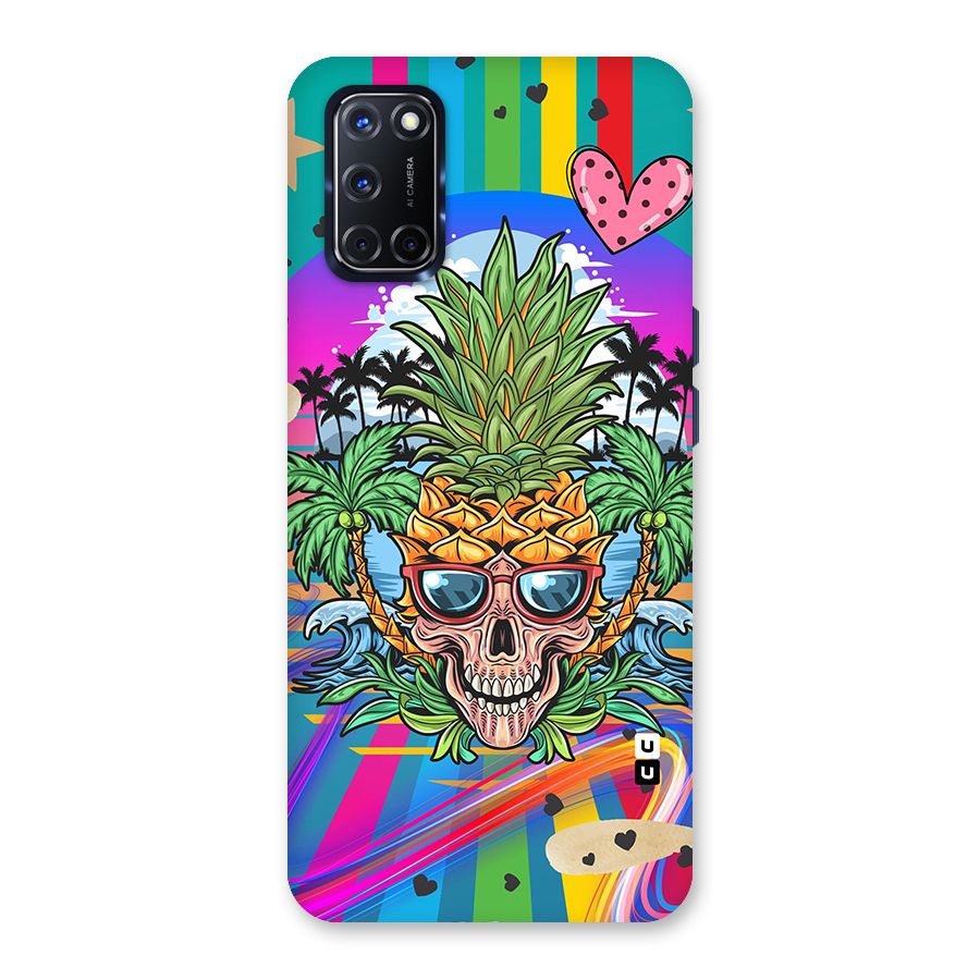 Cool Pineapple Skull Back Case for Oppo A52