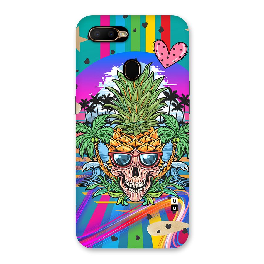 Cool Pineapple Skull Back Case for Oppo A5s