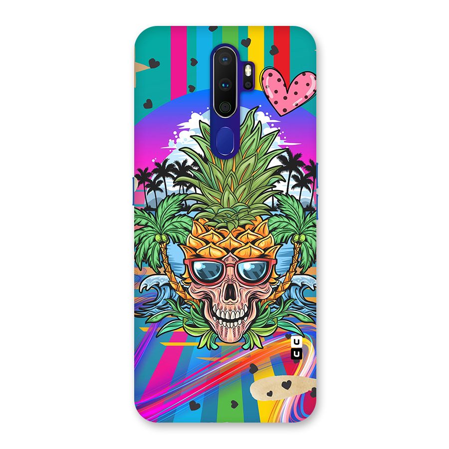 Cool Pineapple Skull Back Case for Oppo A9 (2020)
