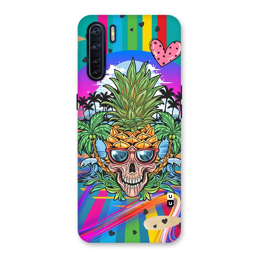 Cool Pineapple Skull Back Case for Oppo F15