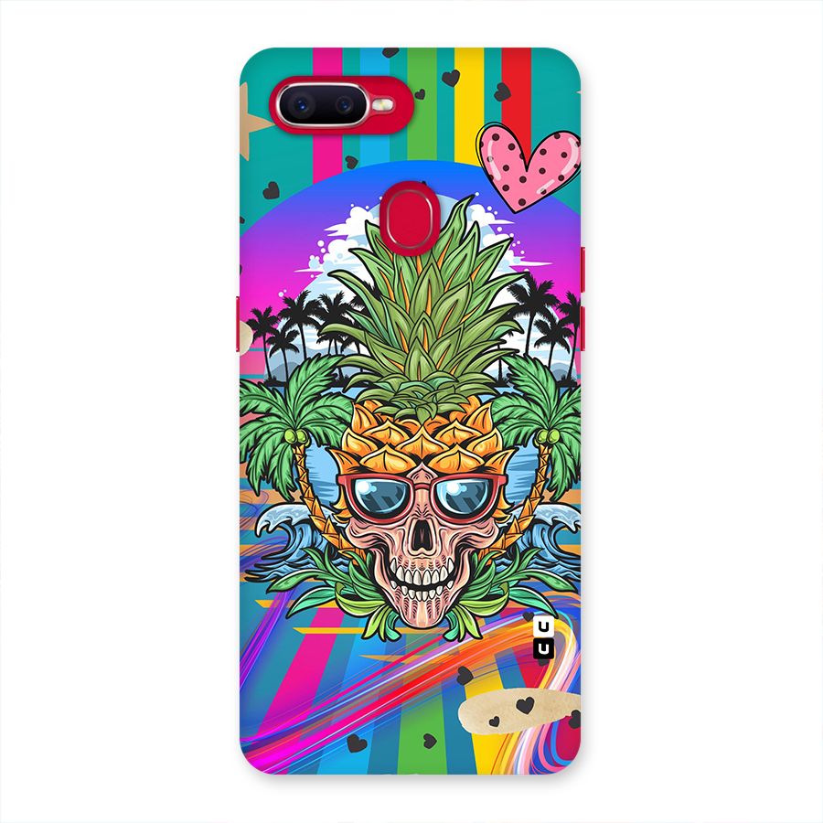 Cool Pineapple Skull Back Case for Oppo F9 Pro