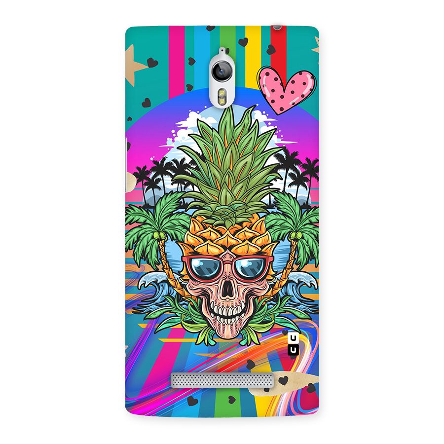 Cool Pineapple Skull Back Case for Oppo Find 7
