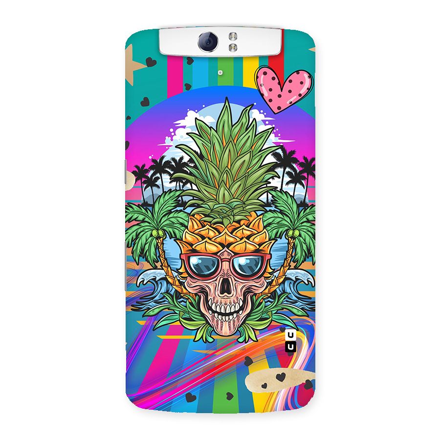 Cool Pineapple Skull Back Case for Oppo N1