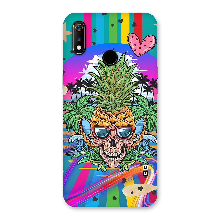Cool Pineapple Skull Back Case for Realme 3