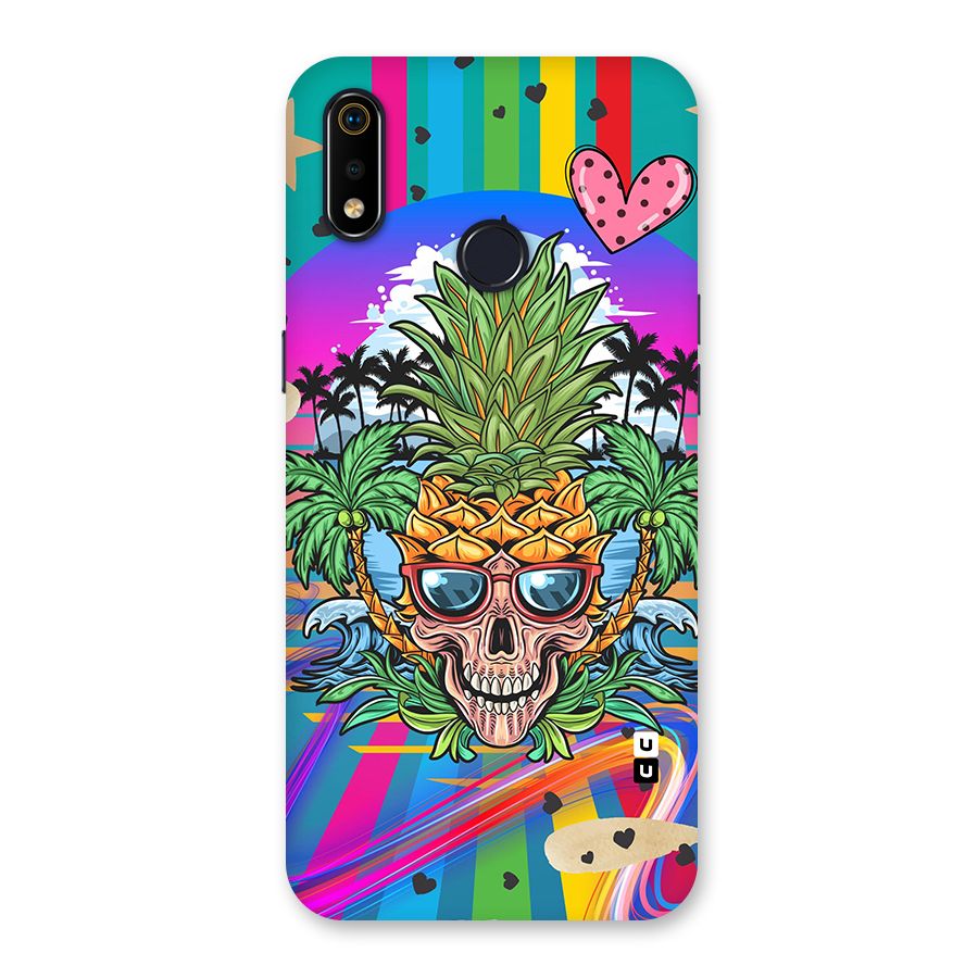 Cool Pineapple Skull Back Case for Realme 3i
