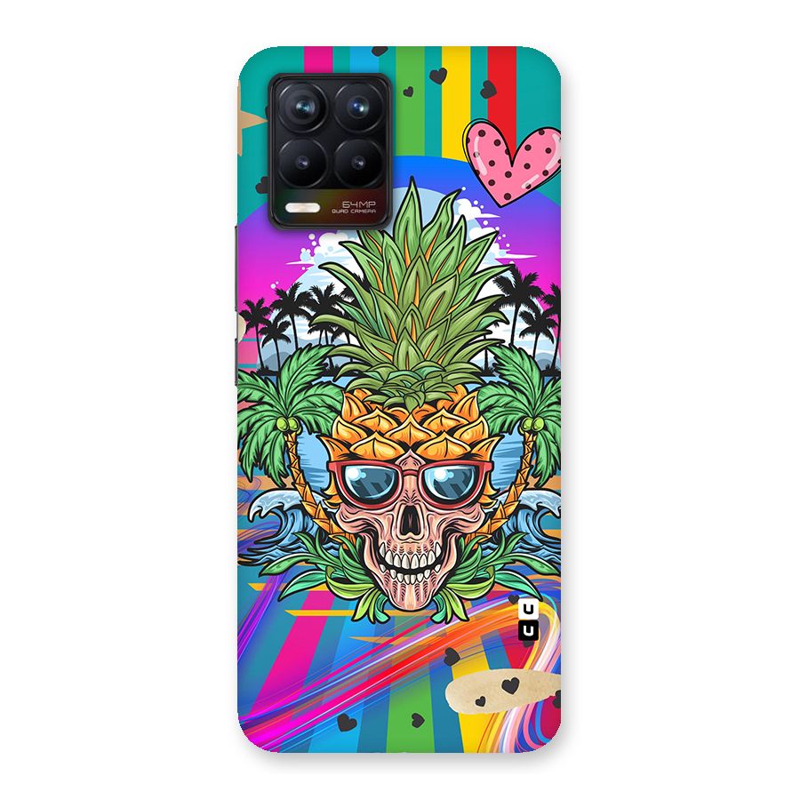 Cool Pineapple Skull Back Case for Realme 8