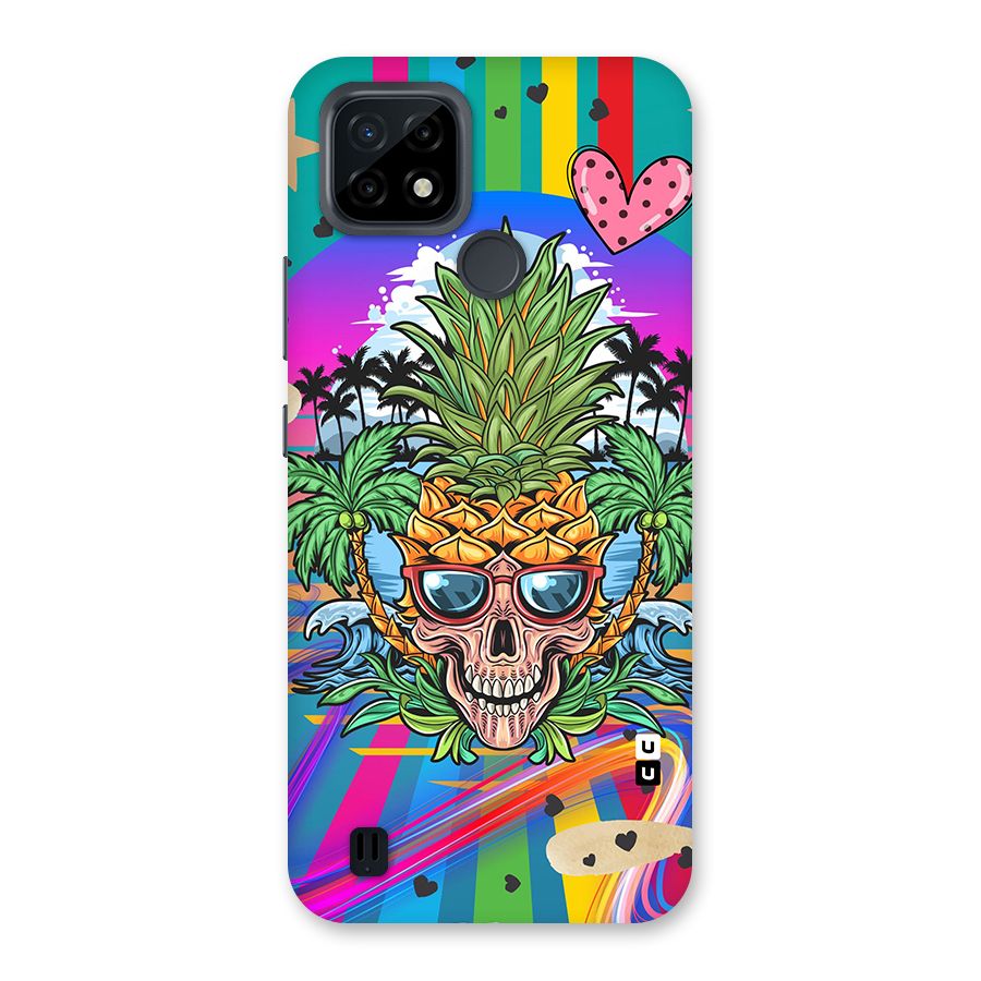 Cool Pineapple Skull Back Case for Realme C21