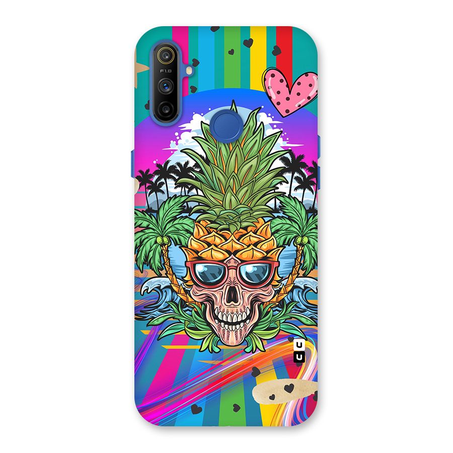 Cool Pineapple Skull Back Case for Realme Narzo 10A